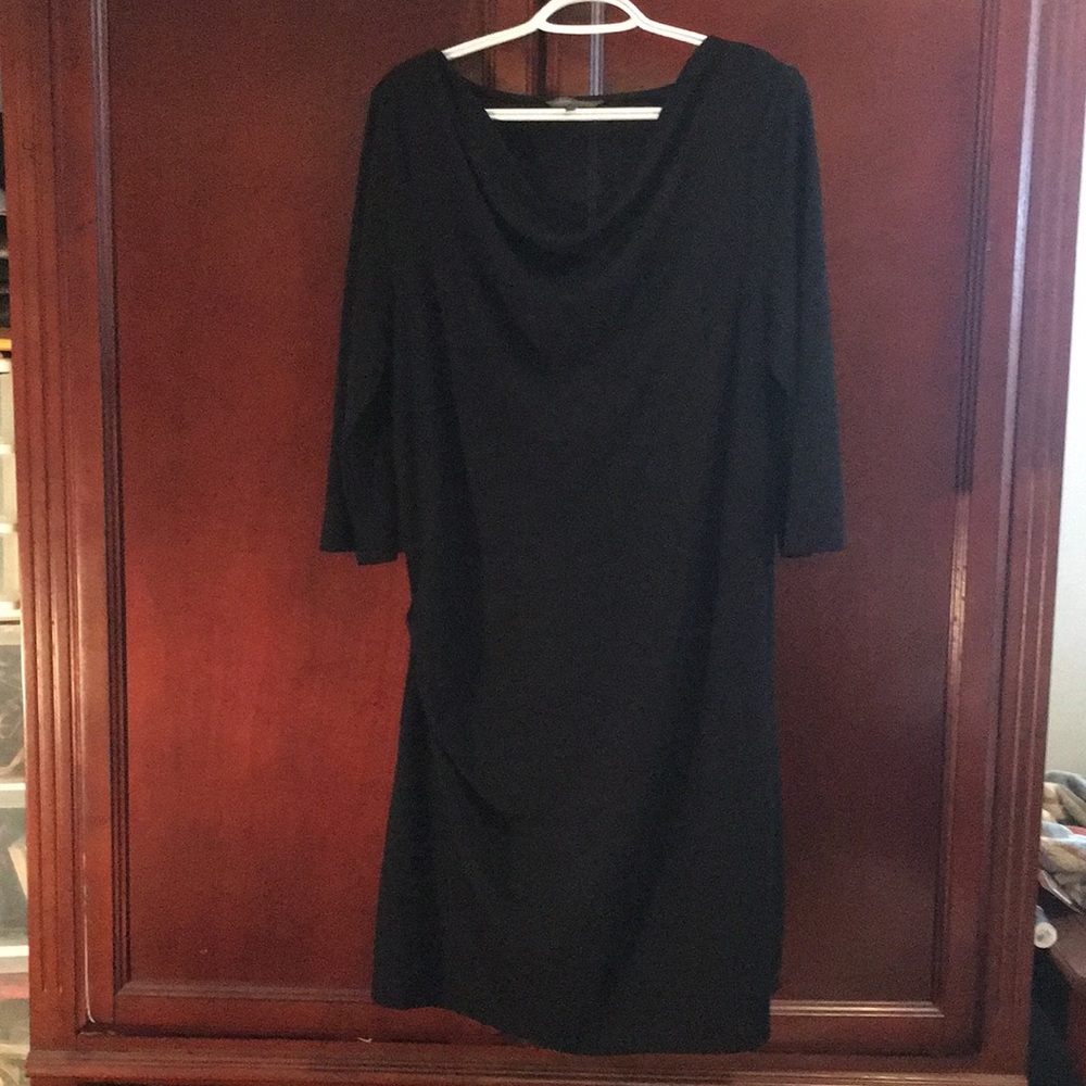 Little Black Dress with Cowl Neck